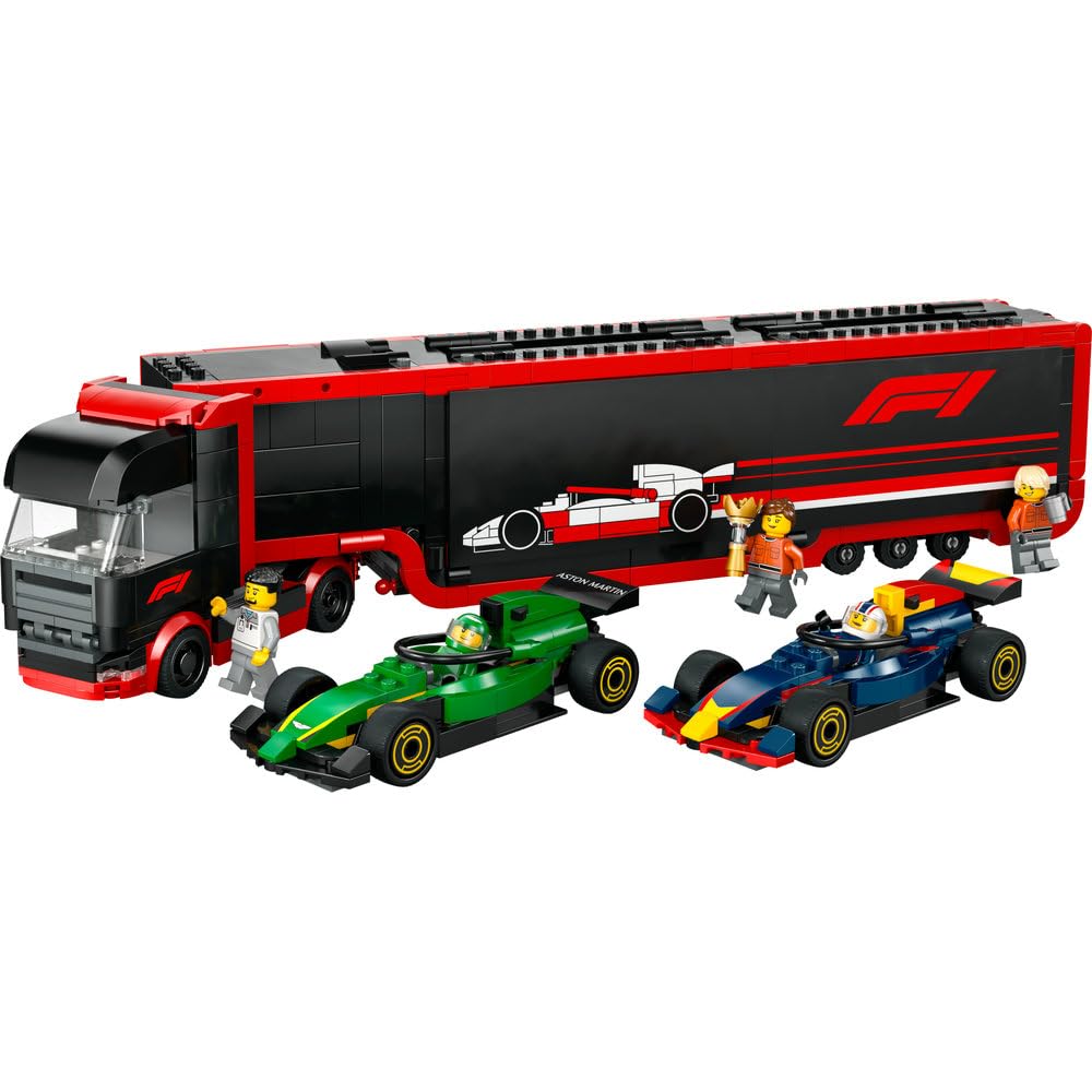 LEGO City F1(R) RB20 & AMR24 Race Car and F1(R) Truck Toy Toy Birthday Present Block Boys Girls Children 8 Years 9 10 Years Old Elementary School Vehicle Car Mini Car 60445
