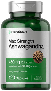 Thumbnail for Horbäach Ashwagandha Supplement | Max Strength | 120 Capsules | Non-GMO, Gluten Free