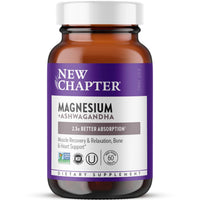 Thumbnail for New Chapter Magnesium + Ashwagandha Supplement, 325 mg with Magnesium Glycinate for Muscle Relaxation & Recovery, Heart, Nerve & Bone Health, 2.5X Absorption, Non-GMO - 60 ct (2 Month Supply)