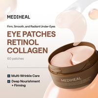 Thumbnail for Mediheal Retinol Collagen Under Eye Patches - Korean Hydrogel Eye Pads (60 patches) with 95% Retinol & Collagen. Nourishing & Non Irritating Eye Gel Mask. Sealing Cap & Spatula Included.