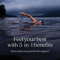 Thumbnail for New Chapter Wholemega Fish Oil Supplement - 2000mg per Serving, Clinically Proven Wild Alaskan Salmon Oil with Omega-3 + Vitamin D3 + Astaxanthin, 60 Softgels