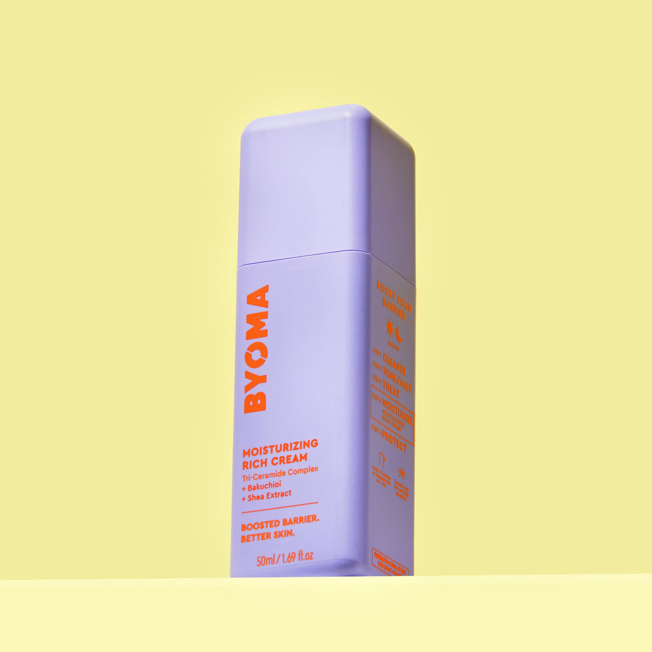 Byoma Moisturizing Rich Cream - Barrier Repair Cream Face Lotion with Bakuchiol & Shea Extract - Ceramide Face Moisturizer for Dry Skin - Anti Wrinkle, Alcohol Free Face Moisturizer - 1.69 fl.oz