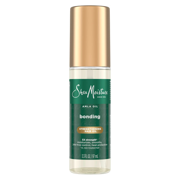 Shea Moisture Bonding Oil Amla Oil To Protect, Strengthen And Smooth Hair With Amla Oil And Fair-Trade Shea Butter With 5X Strength And 24-Hour Frizz & Humidity Control 3.3 Fl Oz