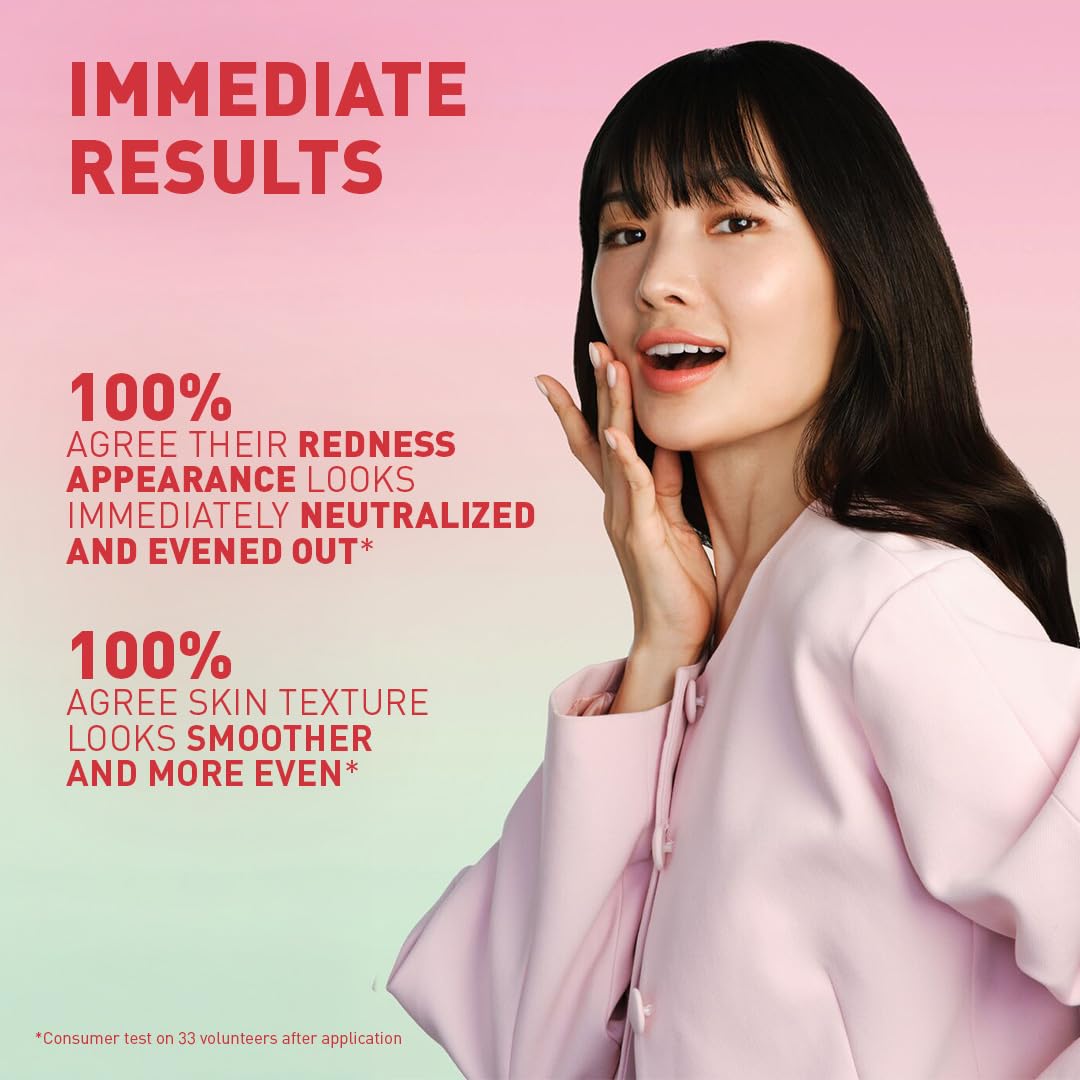 Erborian CC Red Correct - Skincare-First Green Color Corrector with Centella Asiatica, Illuminating Color Corrector with Redness Coverage & SPF 25 - Cica, Korean Skincare