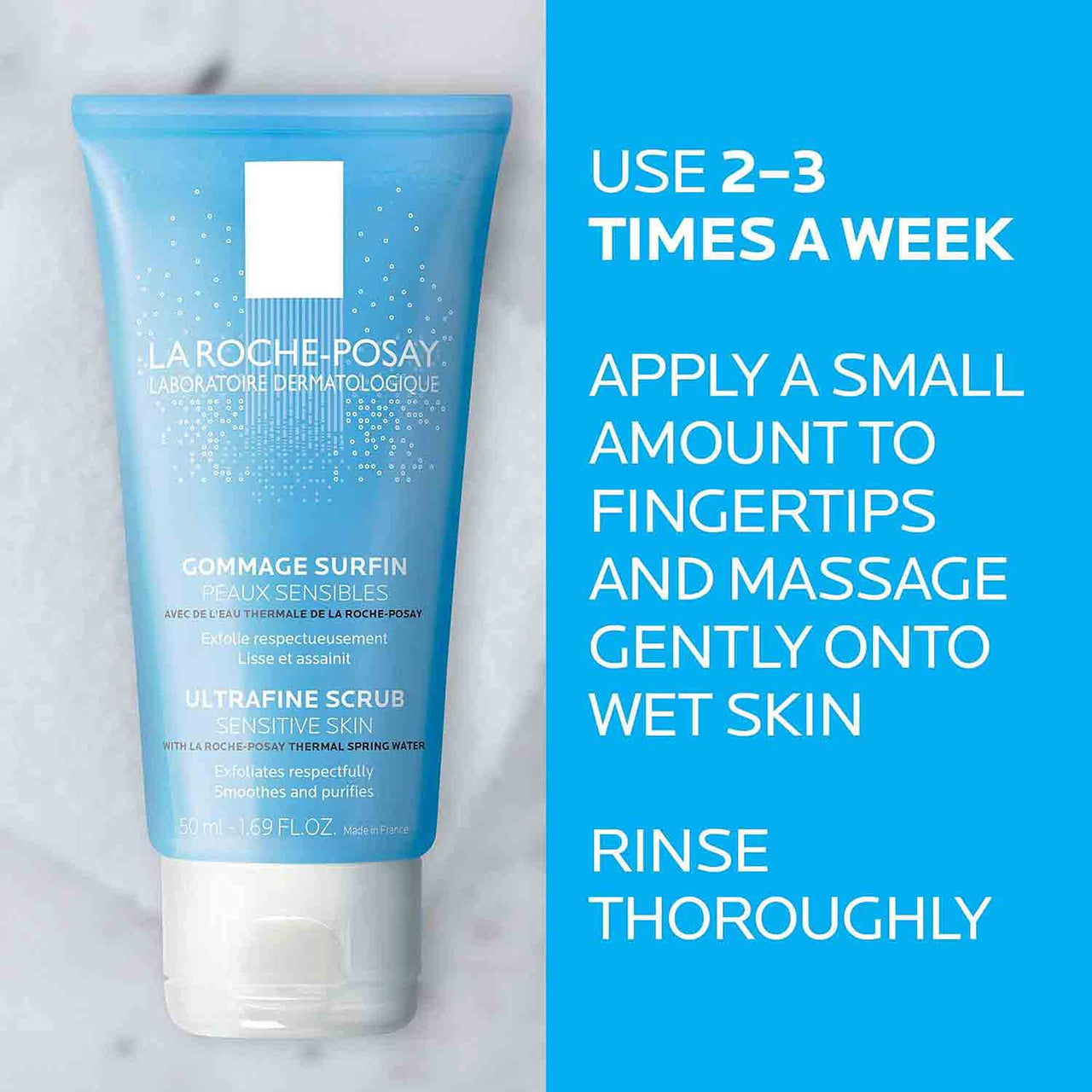 La Roche-Posay Ultra-Fine Scrub for Sensitive Skin, Gentle Exfoliating Face Wash with Ultra-Fine Pumice Particles to Remove Dead Skin, Safe For Sensitive Skin