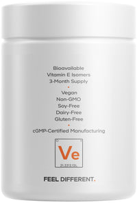 Thumbnail for Codeage Liposomal Vitamin E Supplement - All Vitamin E Tocopherols - 3-Month Supply - Alpha Tocopherols, Beta, Gamma, and Delta - Liposomal Mixed Tocopherols - Non-GMO Phospholipid - 90 Capsules