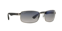 Thumbnail for Ray-Ban RB3478 Rectangular Sunglasses, Gunmetal Frame/Blue Polarized Lens, 60 mm