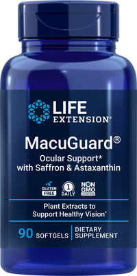 Thumbnail for Life Extension MacuGuard Ocular Support 90 softgels with Saffron & Astaxanthin