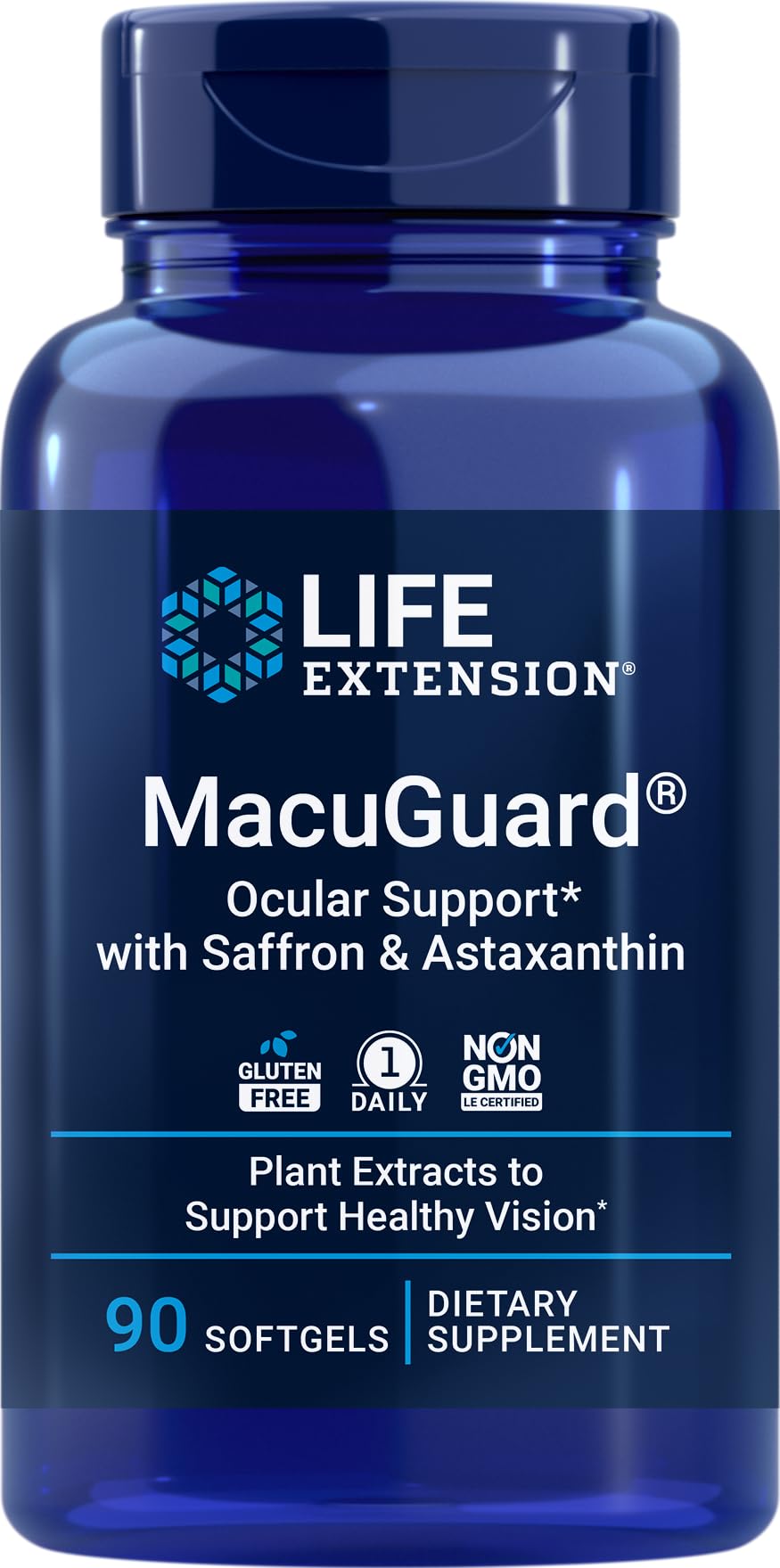Life Extension MacuGuard Ocular Support 90 softgels with Saffron & Astaxanthin