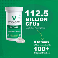 Thumbnail for Visbiome® GI Care - High Potency Probiotic - 112.5 Billion CFU Live Probiotics, Original De Simone Formulation, Made in USA, 60 Capsules.