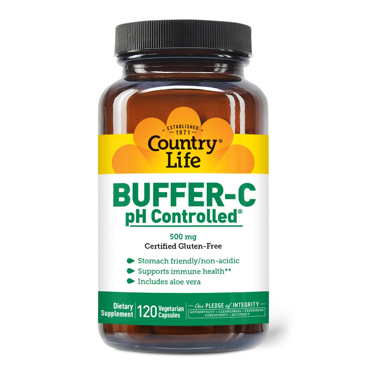 Country Life Buffer-C 500 mg (veg Caps), 120-Count