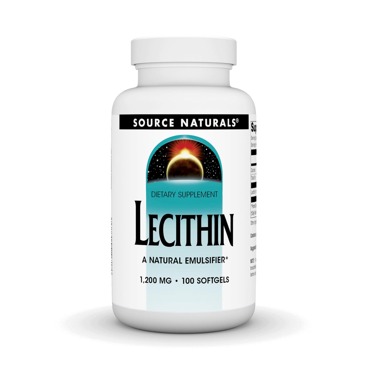 Source Naturals Lecithin 1200 mg, A Natural Emulsifier - 100 Softgels