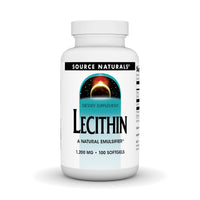 Thumbnail for Source Naturals Lecithin 1200 mg, A Natural Emulsifier - 100 Softgels