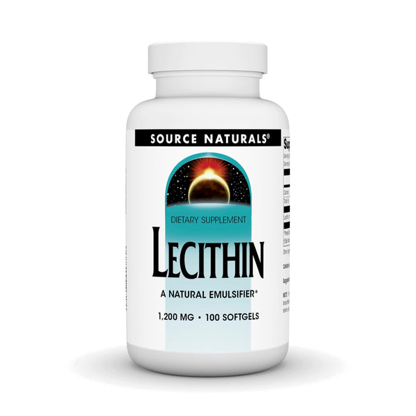 Source Naturals Lecithin 1200 mg, A Natural Emulsifier - 100 Softgels