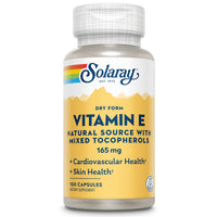 Thumbnail for SOLARAY Vitamin E, Dry 200 IU w/Mixed Tocopherols | Healthy Cardiac Function & Skin Health Support | 100ct