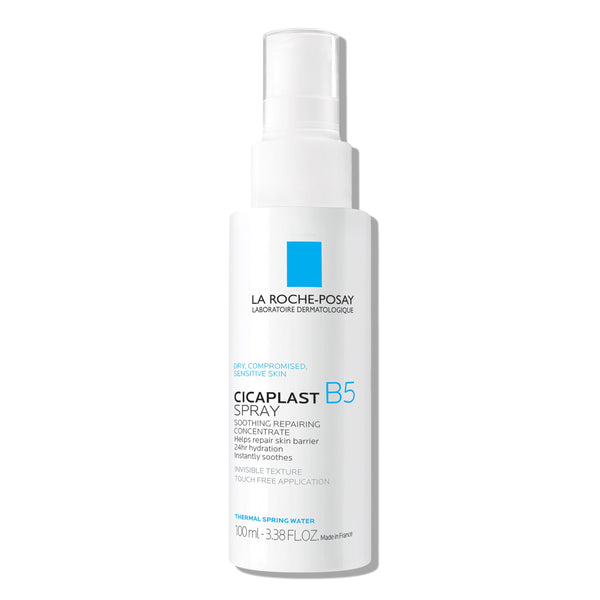 La Roche-Posay Cicaplast B5 Spray With Vitamin B5 Panthenol & Madecassoside, Hydrating Face Mist For Skin Barrier Repair, Soothing Touch-Free Face & Body Spray, Sensitive Skin & Dermatologist Tested