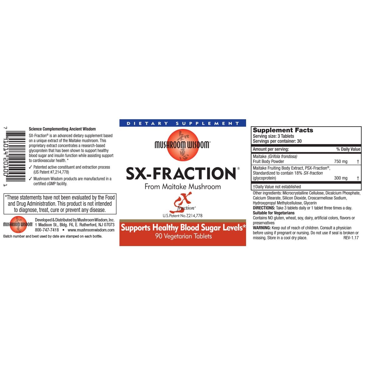 Mushroom Wisdom Maitake Sx Fraction 90 Ct