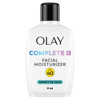 Thumbnail for Olay Complete+ Face Moisturizer with Sunscreen SPF 40, For Sensitive Skin, Broad Spectrum Sun Protection, Fragrence-Free - No White Cast on All Tones, Nourishes Moisture Barrier - Ceramides, 6 Oz
