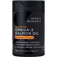 Thumbnail for Sports Research® Supplements Pack - Omega 3 Salmon Oil + Vegan Vitamin D 5000iu & Mk7 Vitamin K 100mcg + CoQ10 (100mg)