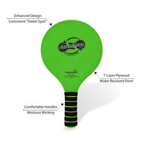 Thumbnail for Jazzminton Paddle Game Select Double Badminton Set 4 Rackets - Beach Games for Kids Teens Adults and Family Games -Outdoor Games for Lawn, Yard, Tailgating, Camping Games