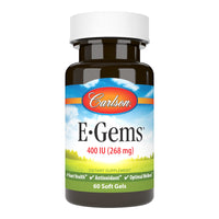 Thumbnail for Carlson Labs E-Gems Natural Vitamin E, 400 IU, 60 Softgels
