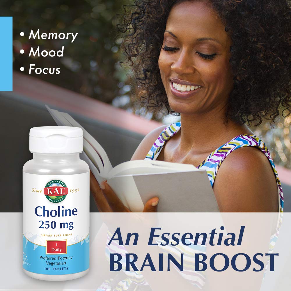 KAL Choline Tablets, 250 mg, 100 Count