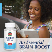 Thumbnail for KAL Choline Tablets, 250 mg, 100 Count