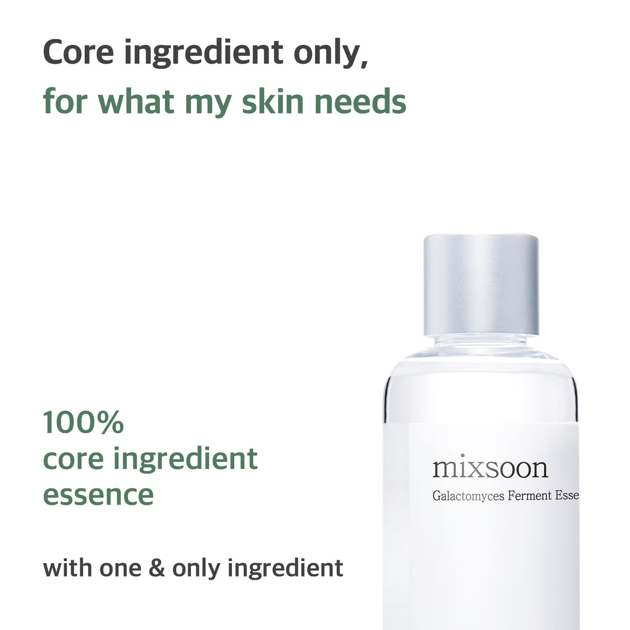 mixsoon Galactomyces Ferment Essence - Deep Moisture, Tone Clarifying Essence to Smooth Skin for Dull, Uneven Skin - Korean Skincare for Glass Skin - Vegan (3.38 fl.oz / 100ml)
