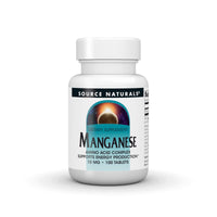 Thumbnail for Source Naturals Manganese, Amino Acid Complex - Supports Energy Production* - 10 mg - 100 Tablets