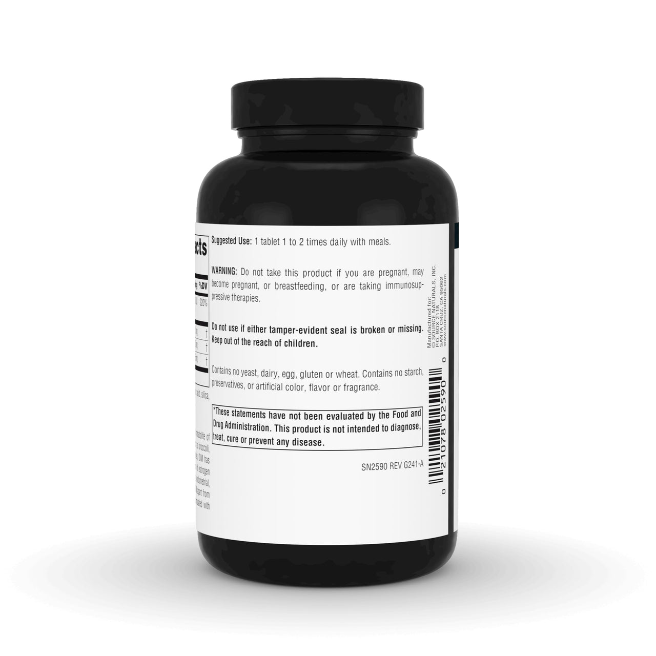 Source Naturals DIM, Diindolylmethane 200mg with BioPerine, Vitamin E & More - 120 Tablets