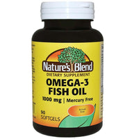 Thumbnail for Nature's Blend Omega-3 1000mg - 90 Softgels, Pack of 2