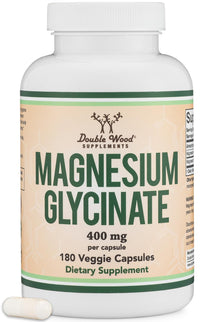 Thumbnail for Magnesium Glycinate 400mg | 180 Capsules | Sleep, Muscle, & Heart Support | Vegan, Third Party Tested, Gluten Free, Non-GMO, by Double Wood Supplements