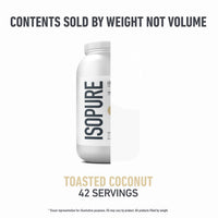 Thumbnail for Isopure Low Carb 100% Pure Whey Isolate Protein Powder, Gluten Free, With Vitamins, Toasted Coconut, 25g Protein Per Serving, 3 Lbs, 42 Servings (Packaging May Vary)