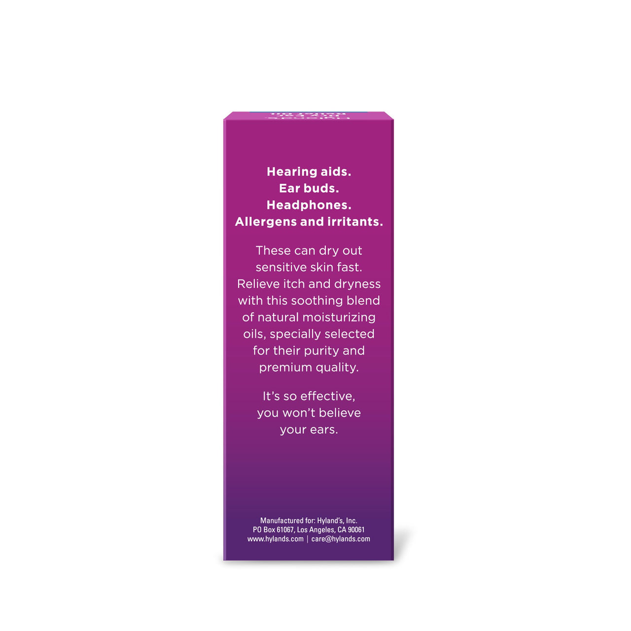 Hyland's Dry Ear Relief Oil, Relieve Ear Irritation Fast, for Itchy and Dry Irritated Ears, Ages 2 and up, Day and Night Drops, 0.5 Ounce