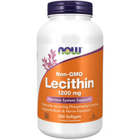 Thumbnail for NOW Foods Supplements, Lecithin 1200 mg with naturally occurring Phosphatidyl Choline, 200 Softgels