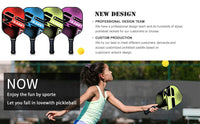 Thumbnail for OLANNY Pickleball Paddles Set of 4 Pickleball Rackets Graphite Pickleball Set Polymer Honeycomb CoreLightweight Pickleball Set Includes 4 Pickleball Paddles + 4 Balls + 1 Pickleball Bag