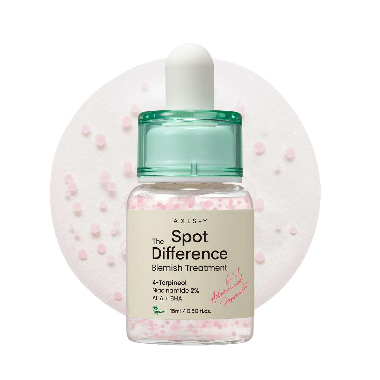AXIS-Y Spot The Difference Blemish Spot Treatment - 4-Terpineol 2% Niacinamide AHA BHA Soothes Breakouts & Skin Barrier Repair - Vegan Korean Skin Care Face Serum - 0.50 fl. oz.