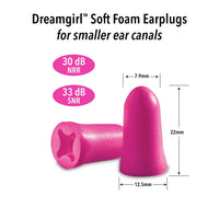 Thumbnail for Mack's Dreamgirl Soft Foam Earplugs, 10 Pair, Pink - Small Ear Plugs for Sleeping, Snoring, Studying, Loud Events, Traveling & Concerts