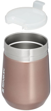 Thumbnail for Stanley GO Everyday Wine Tumbler 10 oz | Press Fit Drink Through Lid | Beverage, Coffee, and Cocktail Cup | Insulated Stainless Steel Wine Glass | BPA-Free | Rose Quartz Glow