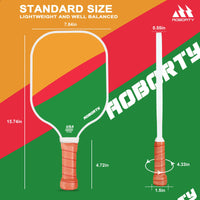 Thumbnail for AOBORTY Pickleball Paddles 4 Pack - USAPA Light Graphite Premium Rackets Fiber Face & Polymer Honeycomb Core Pickleball Set with 6 Outdoor Indoor Balls Including Portable Carry Bag