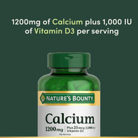 Thumbnail for Calcium Carbonate & Vitamin D by Nature's Bounty, Supports Immune Health & Bone Health, 1200mg Calcium & 1000IU Vitamin D3, 120 Softgels