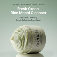 Thumbnail for ARENCIA Korean Rice Mochi Face Cleanser - Face Wash, Gentle Scrub All in One for Deep Cleansing, Moisturizing, Pore Minimizing, Acne-Prone Skin, Removing Blackhead with Rice Water & Green Tea