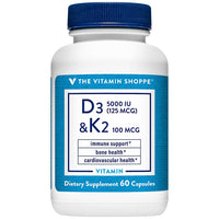 Thumbnail for The Vitamin Shoppe Vitamin D3 5,000 IU - Bone Health, Immune Function & Calcium Absorption Support, Daily Vitamin (60 Capsules)