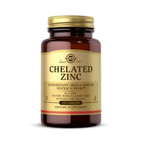 Thumbnail for Solgar Chelated Zinc, 100 Tablets - Zinc for Healthy Skin - Supports Cell Growth & DNA Formation - Exerts Antioxidant Activity - Supports A Healthy Immune System - Non GMO, Gluten Free - 100 Servings