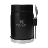 Thumbnail for Stanley Classic Food Jar and Spork 14 oz | Vacuum Insulated Food Container | Wide Mouth Screw On Lid | Packable for Travel | Stainless Steel with Leakproof Lid | BPA-Free | Matte Black
