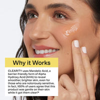 Thumbnail for CLEARSTEM - CLEARITY The Blackhead Dissolver Mandelic Acid Serum - Vitamin C, Turmeric, Collagen Boost - All Skin Types - Facial Skin Care Products - Gluten Free, Cruelty Free - 1 fl oz / 29ml