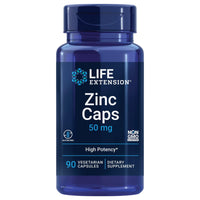 Thumbnail for Life Extension Zinc Caps, zinc 50 mg, zinc Citrate, Support The Body's Immune defenses, Ultra-absorbable, Vegetarian, Non-GMO, Gluten-Free, 90 Vegetarian Capsules