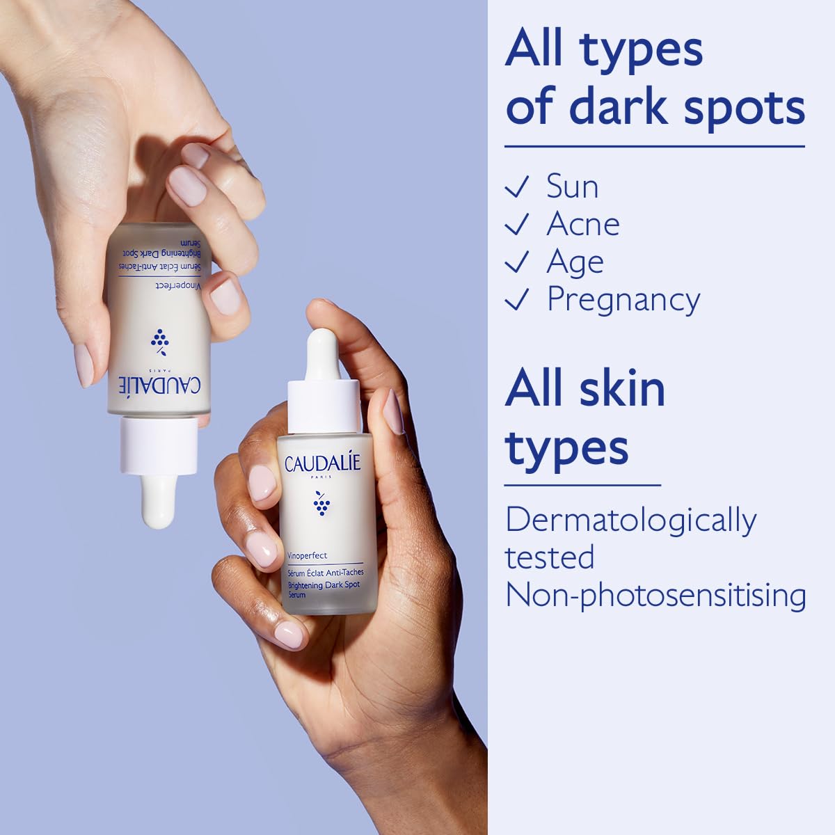 Caudalie Vinoperfect Brightening Dark Spot Serum, Dark Spot Corrector 62x More Effective than Vitamin C, Skin Brightening Serum with Viniferine, 1 Fl Oz