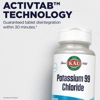 Thumbnail for KAL Potassium 99 Chloride - 99 mg Potassium Chloride Supplement Pills, Electrolytes Tablets for Overall Health for Women and Men - 100 Tablets