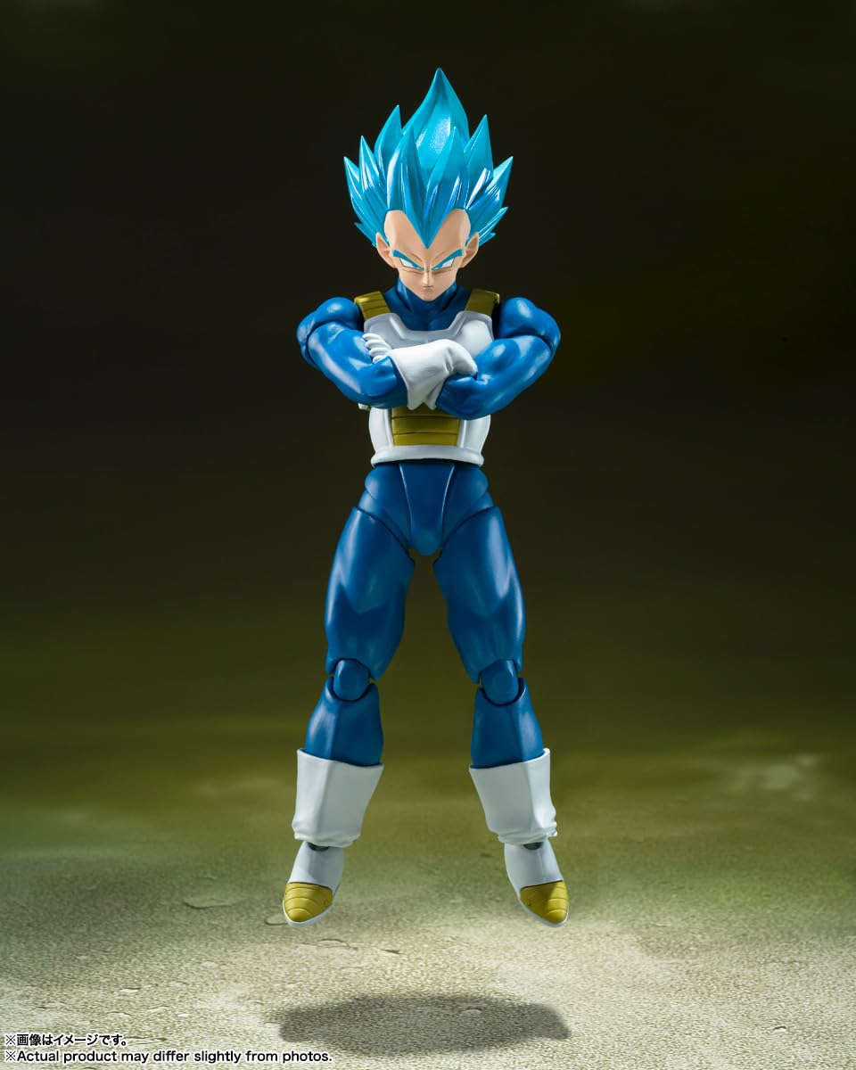 TAMASHII NATIONS - Dragon Ball Super - SSGSS Vegeta -Unwavering Saiyan Pride- S.H.Figuarts Action Figure
